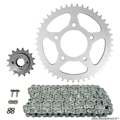 Kit chaine pour moto honda 750 xrv 750 africa twin 1993-2003 525 16x45 (diamètre couronne 80-110-12.5) (démultiplication origine) marque Afam