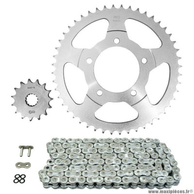 Kit chaine pour moto suzuki 650 gsf n bandit 2007-2015 525 15x48 (diamètre couronne 87-110-10.5) (démultiplication origine) marque Afam