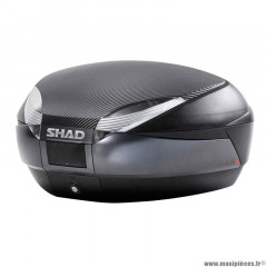 Top case marque Shad sh48 gris foncé 48l avec avec platine (contenance 2 casques integraux) (l61xh31xp46cm) avec couvercle + double dosseret (offre limitée) (d0b48306r)