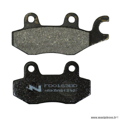 Plaquette de frein marque Newfren pour moto mbk 50 x-power 1990-2002 avant / yamaha 50 tzr 1990-2002 avant / honda 125 cb f après 2015 avant / suzuki 125 uh burgman après 2015 avant (fd0163bd) (off road organique)