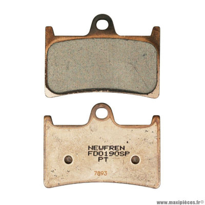 Plaquette de frein marque Newfren pour moto yamaha 600 yzf-r6 > 1999 av 700 mt-07 > 2014 av 800 fz8 n > 2011 av 900 mt-09 > 2017 av 1000 fz1 2006-2012 av 1300 xjr 1999-2011 av (fd0190sp) (sport metal fritte)