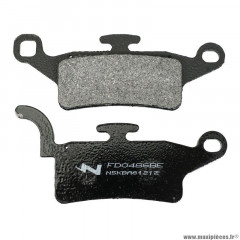 Plaquette de frein marque Newfren pour scooter yamaha 125 bw's après 2010 avant, 125 xenter 2012-2016 avant, 150 xenter 2012-2016 avant (l109.5mm - 113.6mm - h 51mm - 41.2mm - p 8.8mm) (fd0486be) (organique)