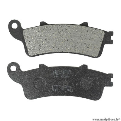 Plaquette de frein marque Polini pour maxi-scooter honda 250 foresight, 400-600 silver wing, 400-600 sw-t, 125 pantheon / peugeot 250 sv (l 114.9mm - h 41mm - p 9.5mm) (174.0023) (original)