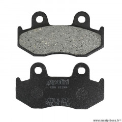 Plaquette de frein marque Polini pour maxi-scooter honda 125 nes, 150 nes, 125 dylan, 150 dylan, 125 psi, 125 sh (l 81.6mm - h 42.6mm - p 9.3mm) (174.0034) (original)