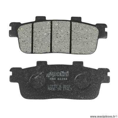 Plaquette de frein marque Polini pour maxi-scooter sym 250 joymax, 125 joyride 2005-2014, 125 joymax gts 2006-2007 / kymco 300 xciting, 350 downtown / yamaha 400 xmax après 2013 / mbk 400 evolis après 2013 (174.0100) (original)