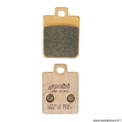 Plaquette de frein marque Polini pour scooter piaggio 125 liberty, 50 zip, 125 vespa / benelli 50 491 rr / sym 50 symphony, 125 symphony (l 35.5mm - h 48.8mm - p 7mm) (174.2014) (metal fritte)