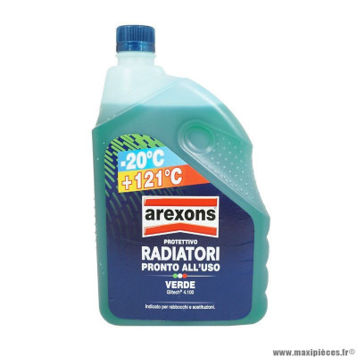 Liquide de refroidissement marque Arexons universal -20°c-+121°c vert (2l)