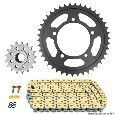 Kit chaine pour moto aprilia 1200 caponord 2013-2016, 1200 caponord rally 2015-2019 525 17x42 (diamètre couronne 100-120-10.25) (démultiplication origine) marque Afam