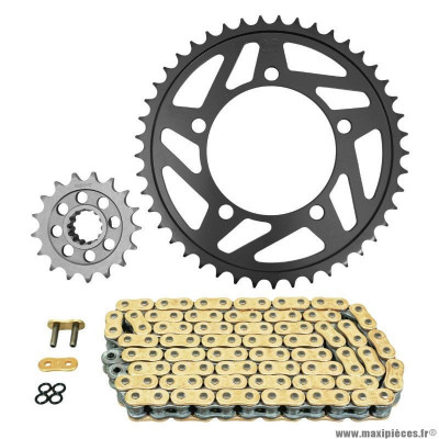Kit chaine pour moto bmw 1000 s xr 2015-2020 525 17x45 (diamètre couronne 110-131-12.2) (démultiplication origine) marque Afam