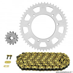Kit chaine pour moto derbi 125 mulhacen 2007-2013 428 14x51 (diamètre couronne 105-125-8.5) (démultiplication origine) marque Afam