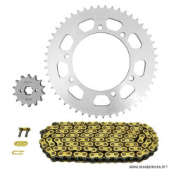Kit chaine pour moto derbi 125 senda drd sm 2009-2014 428 14x50 (diamètre couronne 105-125-8.5) (démultiplication origine) marque Afam