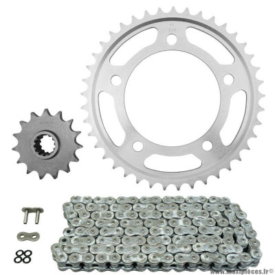 Kit chaine pour moto honda 500 cbf 2004-2007 525 15x41 (diamètre couronne 112-138-12.25) (démultiplication origine) marque Afam