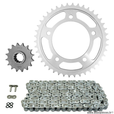 Kit chaine pour moto honda 600 cbf 2008-2012 525 16x42 (diamètre couronne 112-138-12.25) (démultiplication origine) marque Afam