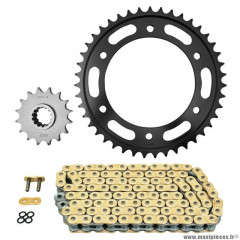 Kit chaine pour moto honda 1000 cbr rr fireblade 2017-2019, cbr ra fireblade 2017-2019 525 16x43 (diamètre couronne 134-160-10.25) (démultiplication origine) marque Afam