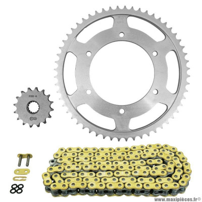 Kit chaine pour moto kawasaki 125 z 2019-2020 428 16x56 (démultiplication origine) marque Afam