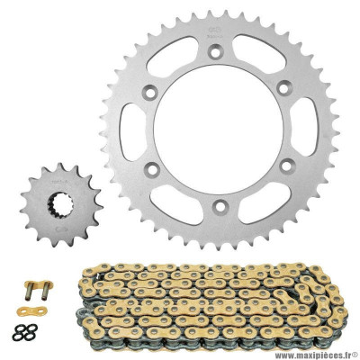 Kit chaine pour moto ktm 690 enduro 2008-2010, enduro r 2009-2013, enduro r abs 2014-2017 520 15x45 (diamètre couronne 125-150-8.5) (démultiplication origine) marque Afam