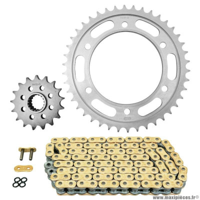 Kit chaine pour moto ktm 1290 r super adventure 2017-2020, s super adventure 2017-2020, super adventure 2015-2017 525 17x42 (diamètre couronne 125-150-10.5) (démultiplication origine) marque Afam