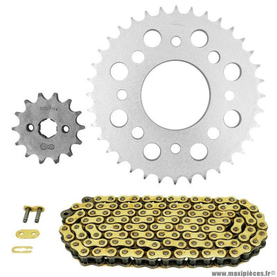 Kit chaine pour moto kymco 125 k-pipe - kpw 2012-2015 428 14x36 (diamètre couronne 58-90-8.5-10.5) (démultiplication origine) marque Afam