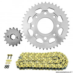 Kit chaine pour moto kymco 125 pulsar ii 2008-2013 428 16x41 (diamètre couronne 58-90-8.5-10.5) (démultiplication origine) marque Afam