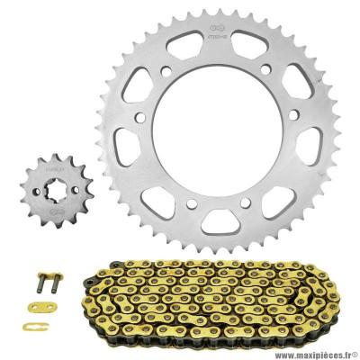 Kit chaine pour moto rieju 125 rs3 2010-2016, rs3 sport 2011-2016 428 14x48 (diamètre couronne 105-125-8.5) (démultiplication origine) marque Afam