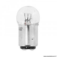 Ampoule standard 12v 10-5w culot bay15d norme p10-5w blanc (clignotant) marque Flosser