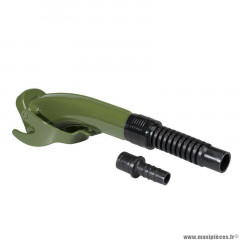 Bec verseur-flexible pour jerrycan-bidon essence-carburant marque Pressol metallique armee vert