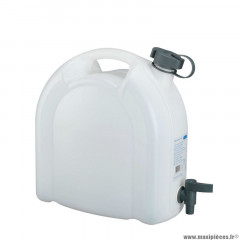 Jerrycan-bidon eau marque Pressol en polyethylene transparent avec bouchon et robinet 10l