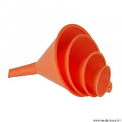 Entonnoir marque Pressol en polyethylene orange daimètre 50-75-100-120mm (jeu de 4)
