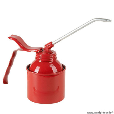 Burette standard marque Pressol metal rouge 250ml avec bec rigide 135mm