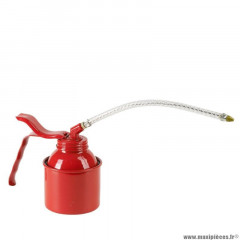 Burette standard marque Pressol metal rouge 250ml avec bec flexible 210mm