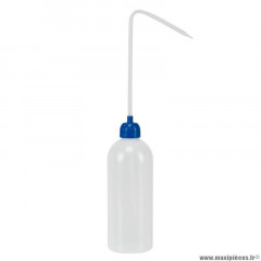 Flacon-burette laboratoire marque Pressol en polyethylene transparent 500ml avec bec rigide