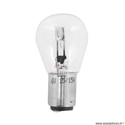 Ampoule standard 6v 15-15w culot bax15d blanc (projecteur)