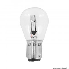 Ampoule standard 6v 15-15w culot bax15d blanc (projecteur)