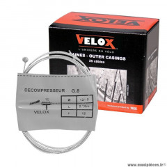 Câble de decompresseur velox g.8 pour mobylette mbk boule 5x6mm diamètre 12-10 lg 2,25m (12 fils) (boite de 25)