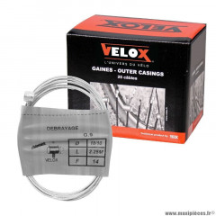 Câbles d'embrayage x10 moto velox g.9 boule 8x8mm diamètre 18-10 lg 2,25m (14 fils)