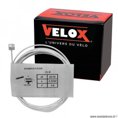 Câbles d'embrayage x10 moto velox g.9 boule 8x9mm diamètre 20-10 lg 2,50m (19 fils)