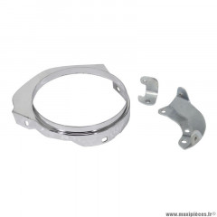 Cache-carter courroie pour mobylette mbk-motobecane 88, 881 chrome (avec patte de fixation)