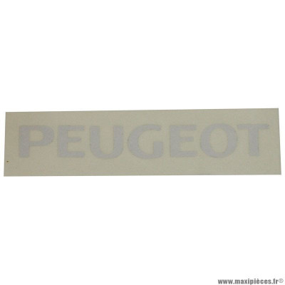 Autocollant mobylette peugeot pour selle ou carosserie blanc (150x19mm)