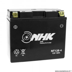 Batterie 12V 10AH nt12b-4 marque NHK fa (LG150 x L69 x H130mm) (qualité premium - equivalent yt12b-4 - sla - gel)
