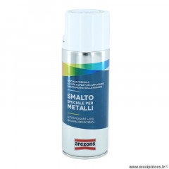 Bombe de peinture marque Arexons smalto spécial metal brillant blanc glace aérosol 400 ml (3292)