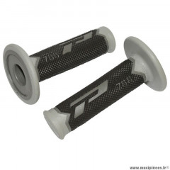 Revêtements poignées marque ProGrip off road 788 triple densite base color gris fonce-noir-gris 115mm (cross-mx)