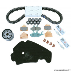 Kit entretien origine pour maxi-scooter piaggio 500 mp3 abs mars-2019-2020 (avec guides variateur) (1r000503)