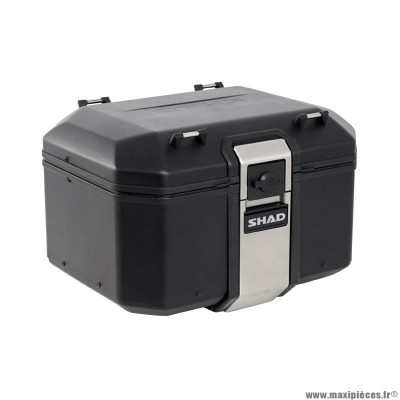 Top case marque Shad tr48 terra 48l black edition avec lock system - capacite 2 casques jet (platine vendue séparemment) (d0tr48100b)