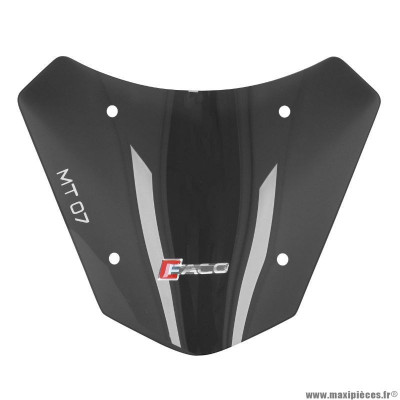 Pare brise pour moto yamaha 700 mt-07 après 2018 fumé (short hauteur 200mm) marque Faco