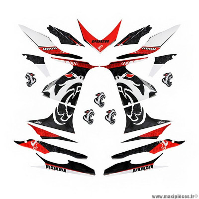 Autocollant-sticker-kit Déco marque Voca Racing pour scooter mbk 50 nitro 1997-2012 / yamaha 50 aerox 1997-2012
