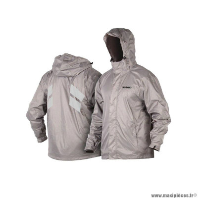 Veste de pluie adulte marque Shad talla gris taille xxl avec système aération (x0sr55xxl)