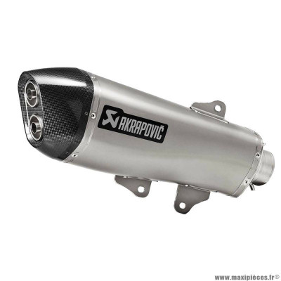 Pot marque Akrapovic pour maxi-scooter yamaha 400 xmax après 2018 (silencieux seul silver) (s-y4so18-hraass)