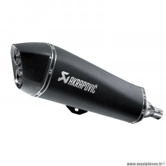 Pot marque Akrapovic pour maxi-scooter piaggio 500 mp3 hpe 2016-2019, mp3 lt 2008, mp3 2008 (silencieux seul black) (s-pi4so3-hrssbl)