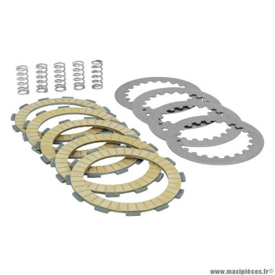 Disque d'embrayage marque Stage6 r-t pour 50 à boite derbi 50 senda, gpr / gilera 50 smt, rcr (kit complet 5 disques garnis)