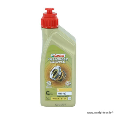 Huile de transmission marque Castrol 75w90 transmax universal ll (1 l) 100% synthetique